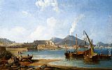 The Bay Of Naples With Vesuvius Beyond by James Wilson Carmichael